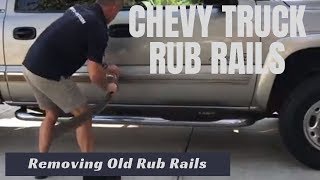 Chevy Truck Rub Rails: removing faded rub rails