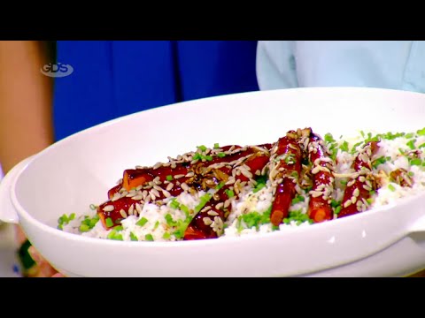 გამომცხვარი სტაფილო ბრინჯით