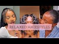 💆 RELAXED &amp; TRANSITIONING HAIRSTYLES🌼||hairstyles for relaxed and transitioning hair compilation🍡