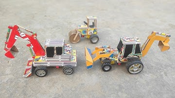 How to make JCB at Home from Matchbox | DIY JCB Backhoe Loader | Mini JCB Science Project