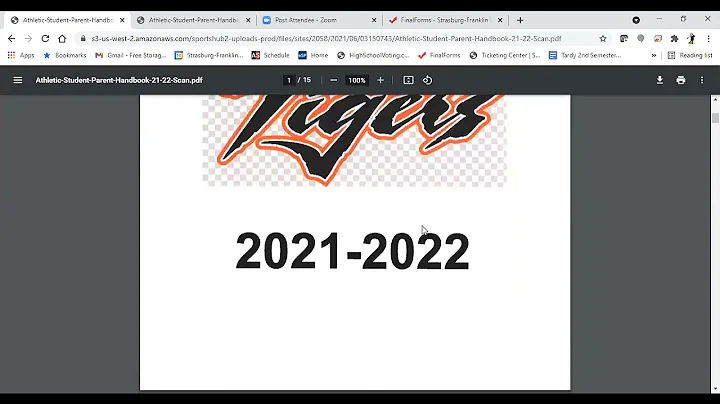 Strasburg Preseason Video 2021 22