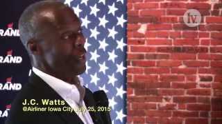 Stumping for Rand Paul in Iowa City with JC Watts