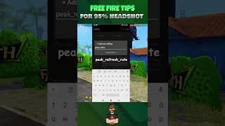 TOP 3 Set Edit Commands for more Headshots | Free Fire Shorts Tips 3/100