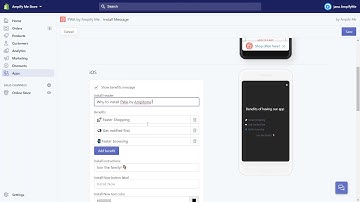 How to configure install message for adding application to user home screen - PWA for Shopify
