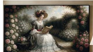 Vintage Frame TV Art  Woman Reading in a Rose Garden screenshot 5