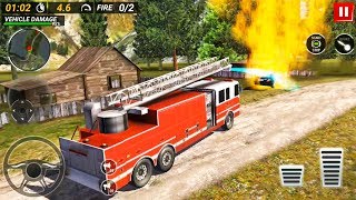 Fire Truck Driving Game 2019 - Extinguishing A Car Fire - Android Gameplay FHD screenshot 1