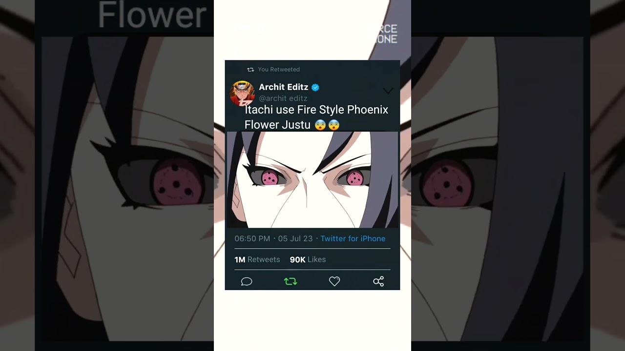 Itachi use Fire Style Phoenix Flower Justu 😵😵 #shorts #naruto
