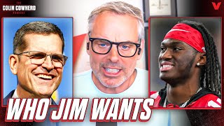 Jim Harbaugh \& Chargers pick at #5 is MYSTERY of 2024 NFL Draft | Colin Cowherd Podcast