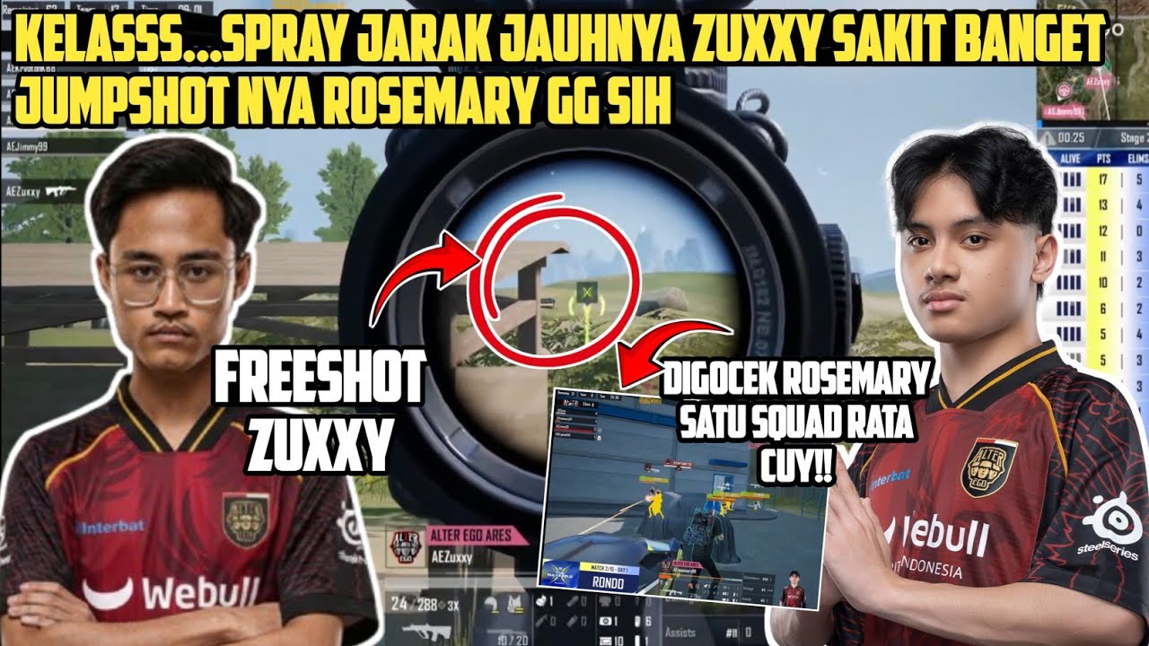 KELASSS..SPRAY JARAK JAUHNYA AE ZUXXY SAKIT BANGET | JUMPSHOT NYA ROSEMARY GAK SEMUA PLAYER BISA CUY