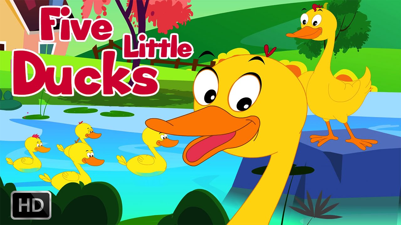 Five Little Ducks Went Out One Day - Popular Nursery Rhyme With Lyrics ...