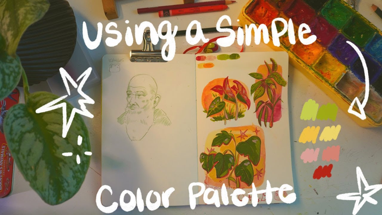 Painting With A Simple Color Palette| cozy painting session.