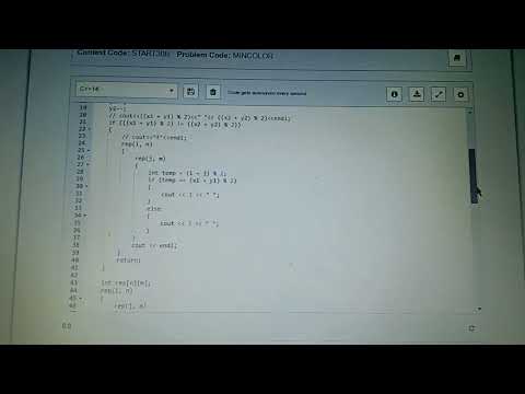 Minimum Coloring CodeChef Starter30  div2 problem