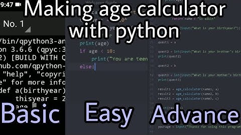 Python - Creating Age Calculator from Basic to Advance