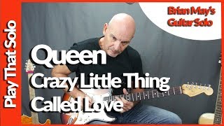 Video thumbnail of "Queen - Crazy Little Thing Called Love - Brian May Guitar Solo Lesson Tutorial"