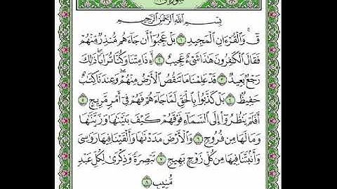 سورة ق من الأية 1 إلى الأية 8  بصوت جميل رعد الكردي