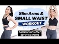 Get SLIM ARMS & SMALL WAIST in 28 Days! ♥ 15 min HIIT Workout para sa braso at bewang