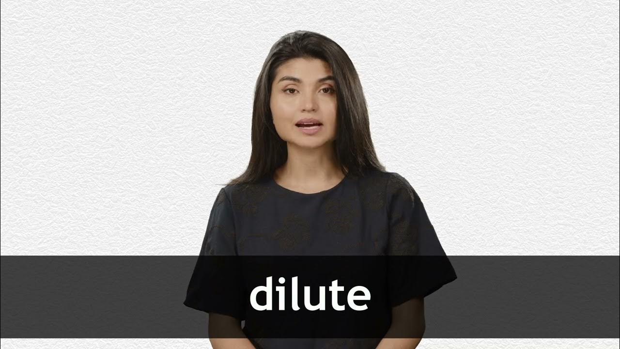 How to pronounce DILUTE in American English YouTube