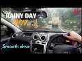 RAINY day drive II ASMR II Ft. Ford Figo 2014 model II POV speed drive in narrow streets II 4K video
