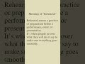 Meaning of "Rehearsal"