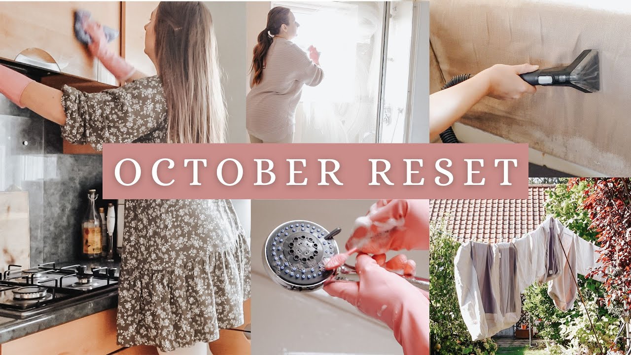 October Reset | cleaning my cottage, kitchen & bathroom deep clean ...