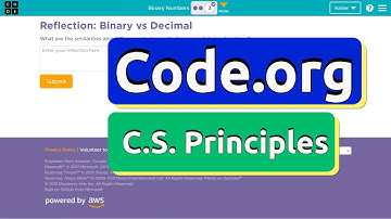Code.org Lesson 4.4 Binary Numbers | Tutorial and Answers | Unit 1 CS Principles