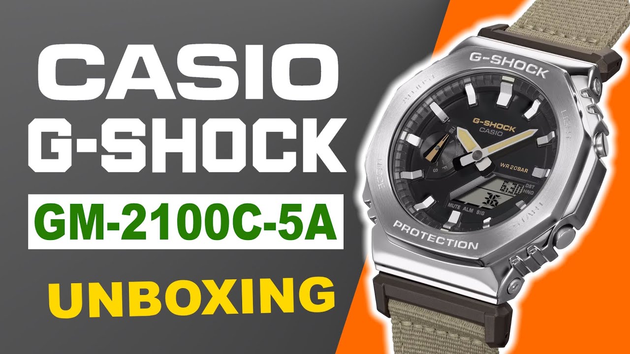 Unboxing Review - G-SHOCK and YouTube GM-2100C-5A CASIO
