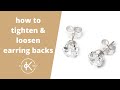 How To Easily Tighten &amp; Loosen Earring Backs / Butterfly Backs | Kernowcraft