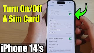iPhone 14's/14  Pro Max: How to Turn On/Off A Sim Card