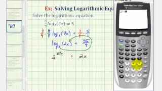 Ex: Solve a Logarithmic Equation with a Fractional Exponent