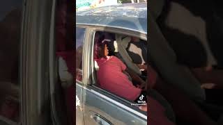 man found sleeping his car had traffic held up 🚨#traffic #sleeping #car