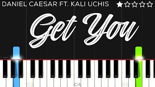 Daniel Caesar - Get You ft. Kali Uchis | EASY Piano Tutorial