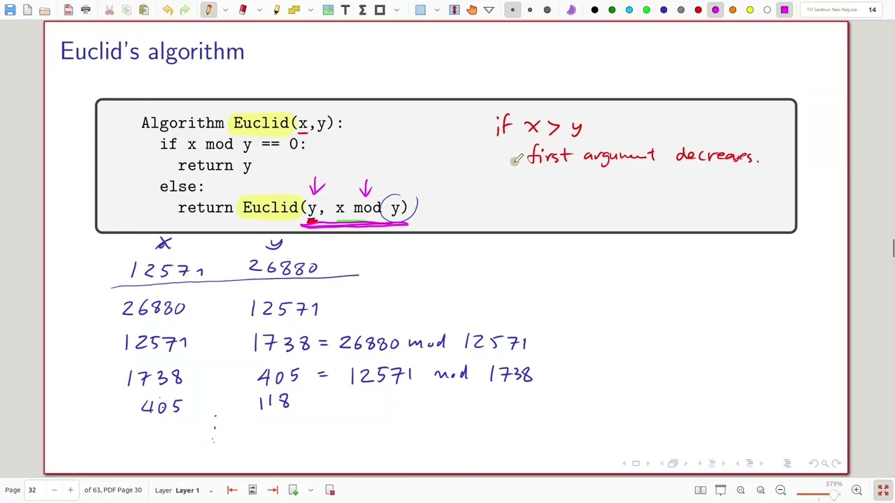 DM-LA/2025 - 14-2: The running time of the Euclid algorithm