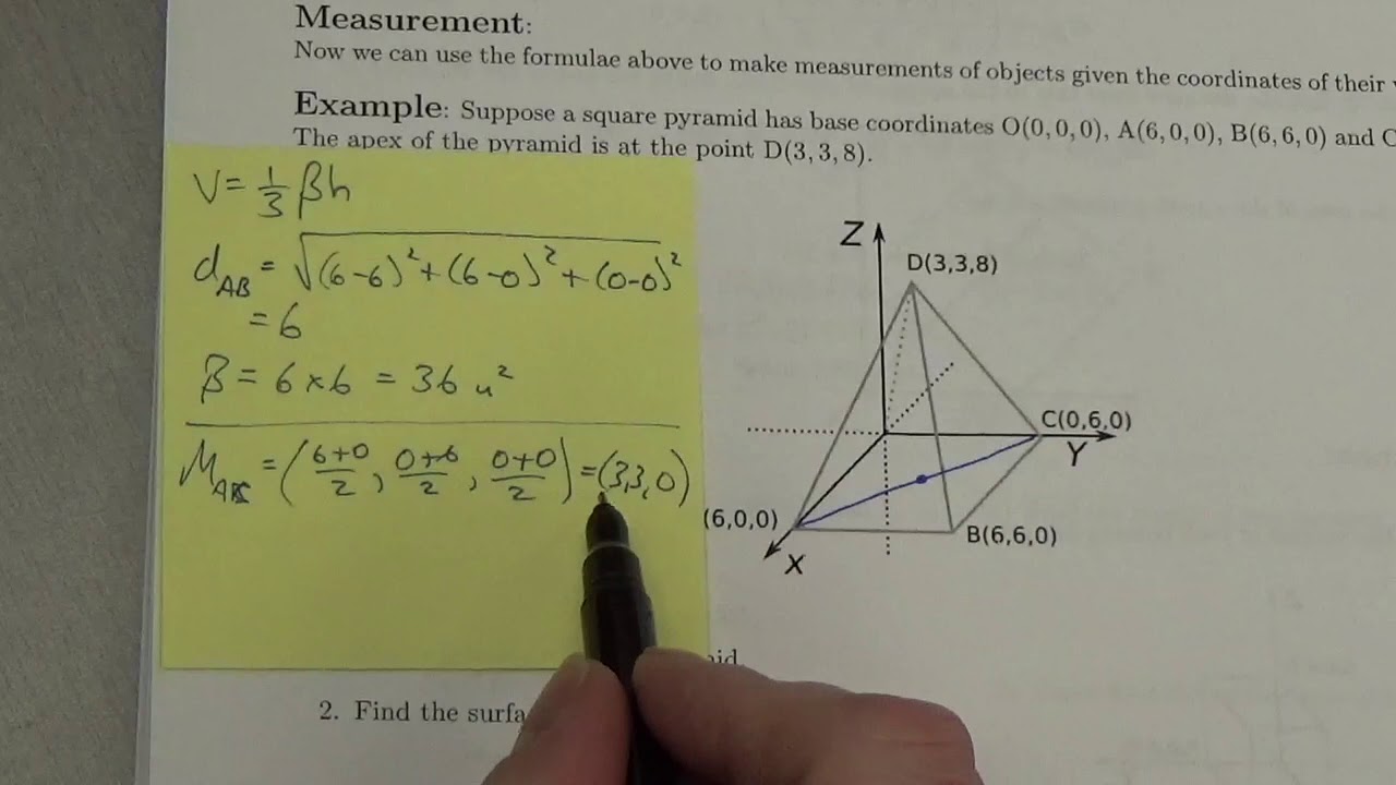 IB Volume and Surface Area with Coordinate Geometry   Lesson