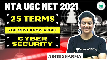 NTA UGC NET 2021 | Computer Science by Aditi Sharma | Top 25 Terms in Cyber Security You Must Know!