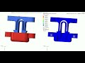 Nonlinear snap-fit simulation showing large deformation and contact behavior during assembly