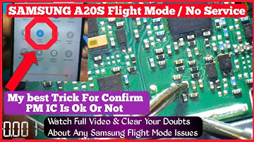 SAMSUNG A20S Flight Mode | No Service | Confirm PM Ic Is Ok Or Not If WTR Voltage Is Not Coming