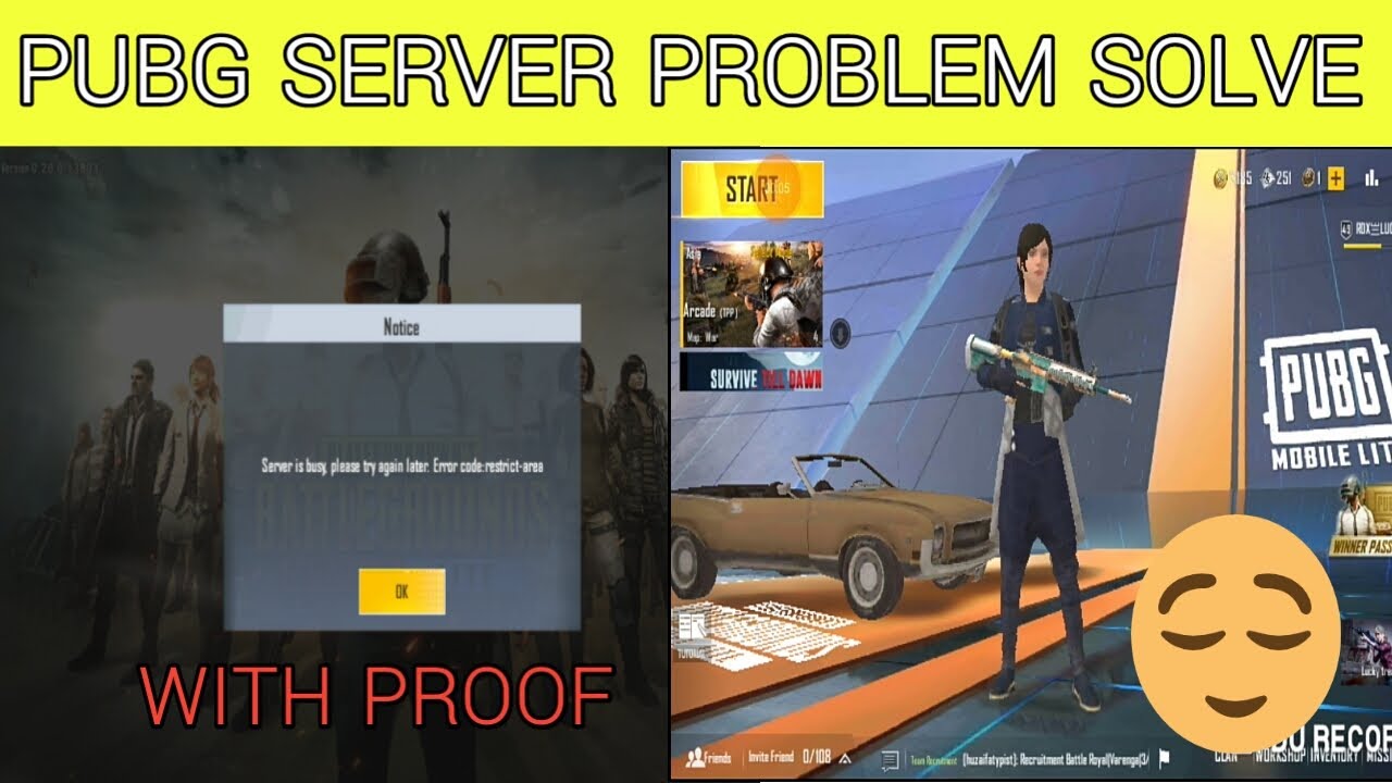 PUBG MOBILE LITE SERVER IS BUSY PLEASE TRY AGAIN LATER PROBLEM SOLVE ...