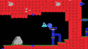 Transball (MSX/MSX2) running on an MSX2 showing smooth scroll