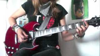Video thumbnail of "☆ GREEN DAY - 21 GUNS - GUITAR COVER W/SOLO BY CHLOE ☆"