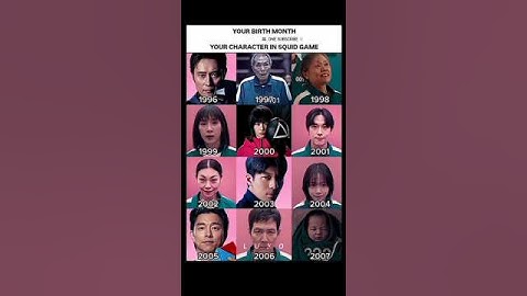 YOUR BIRTH MONTH = YOUR CHARACTER IN SQUID GAME #trending #viral #squidgame3 #kdrama