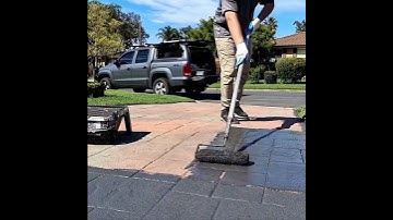 Best time lapse painting driveway #shorts 👍& 🔔