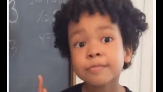 4 Year Old Does Algebra Substitution Problems - Adorable Toddler Math Genius Whiz Kid