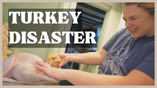 Making the FIRST Turkey in our Tiny Home!  Vlogmas