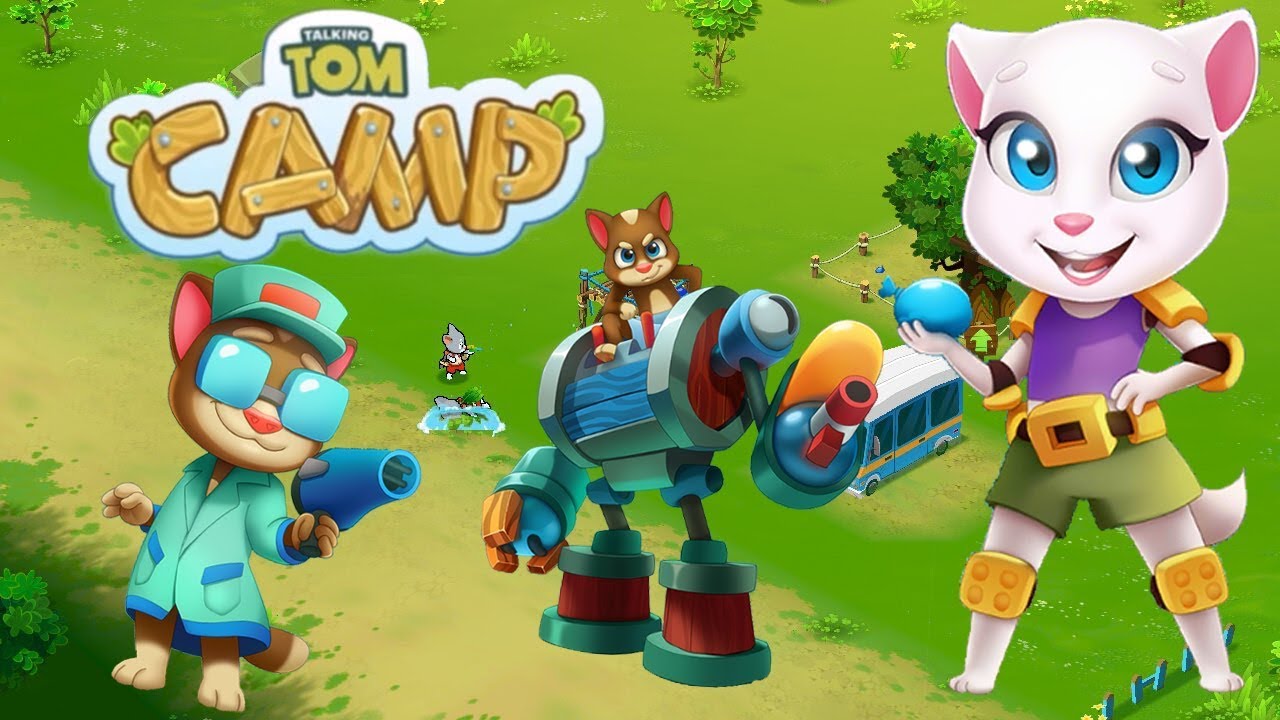 Talking Tom Camp. Talking Tom Camp Trailer. Talking Tom Camp Play Market. Toy Minivan talking Tom Camp.