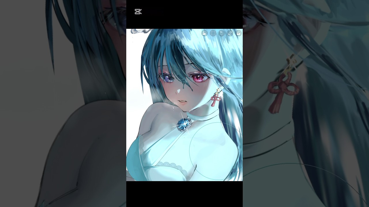 前に描いた厚塗りイラスト　水っぽい感じ💧#イラスト #shorts #一次創作