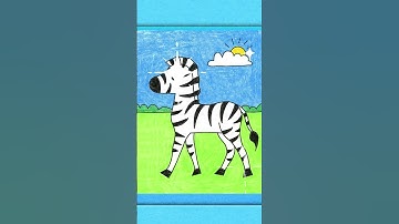 🦓 How to Draw a Cute Zebra | Easy Drawing for Kids