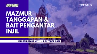 Mazmur Tanggapan & Alleluya 9 Oktober 2022 | Minggu Biasa XXVIII Tahun C |   Instrumen
