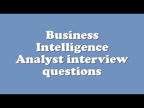 business intelligence analyst interview questions