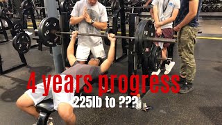 3 years bench progress