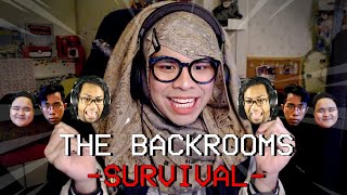 MAK DAN ANAK2 BUJANG KEMBARA DI BACKROOMS! | BACKROOMS SURVIVAL (Malaysia)